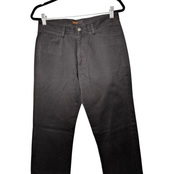 Zara Man Black Chino Pants Size 31 Cotton Textured Classic Closet Staple - Picture 2 of 9